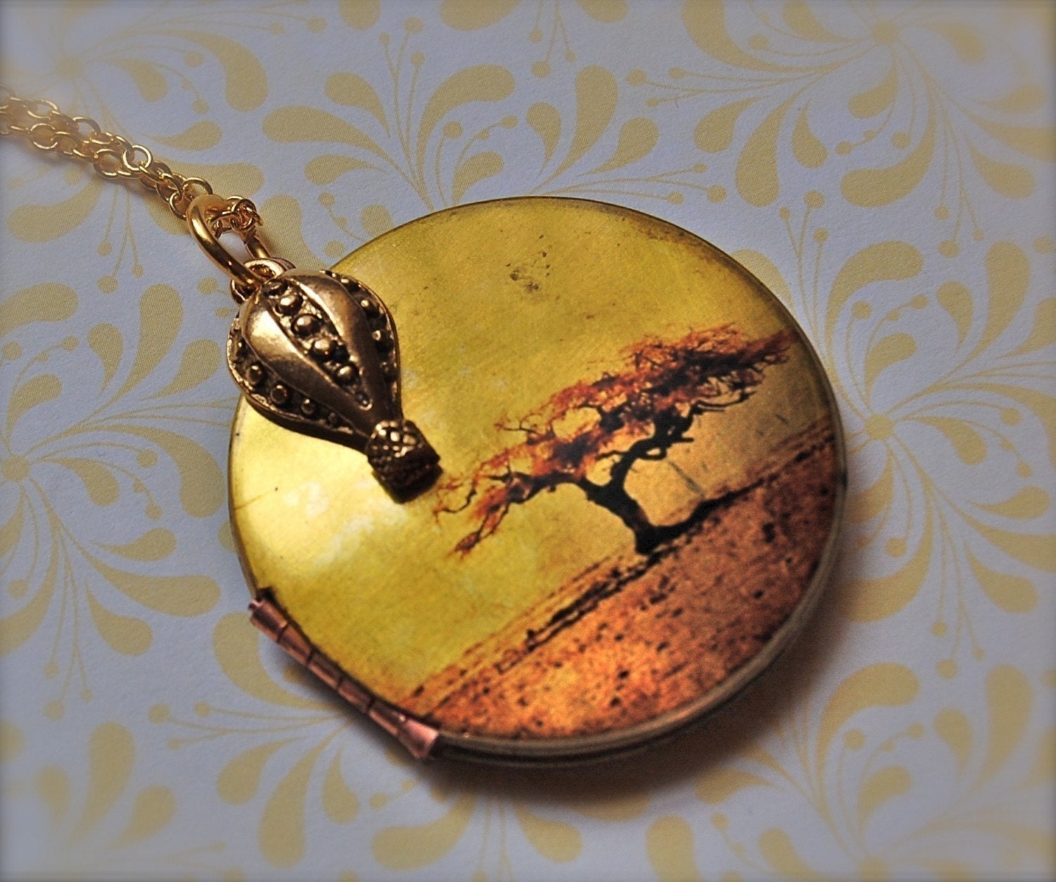 The Hot Air Balloon Charm and the Tree Locket - Vintage