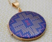 Alyson Fox Vintage Art Locket Necklace "Sticks"