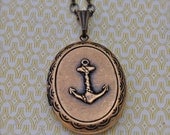 The Antique Brass Anchor Locket