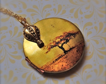 The Hot Air Balloon Charm and the Tree Locket - Vintage
