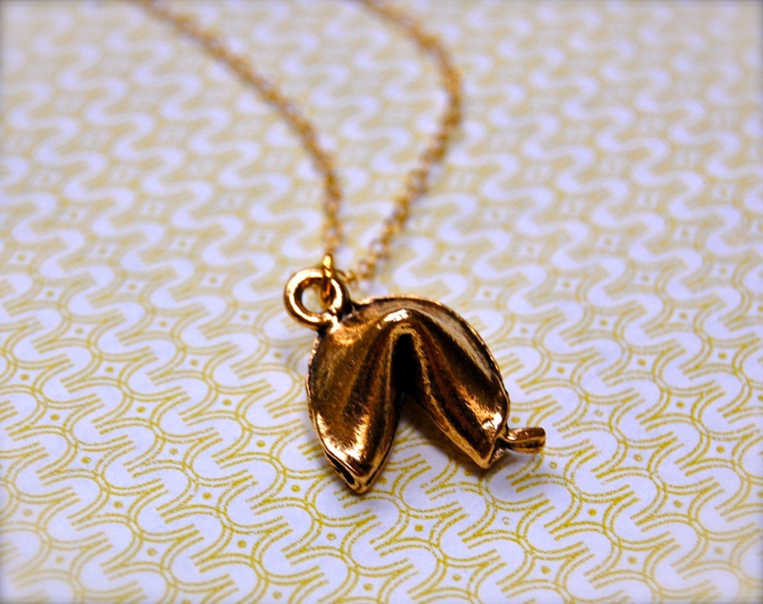 The Golden Fortune Cookie Necklace