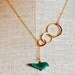 The Bubbles and Turquoise Bird Lariat