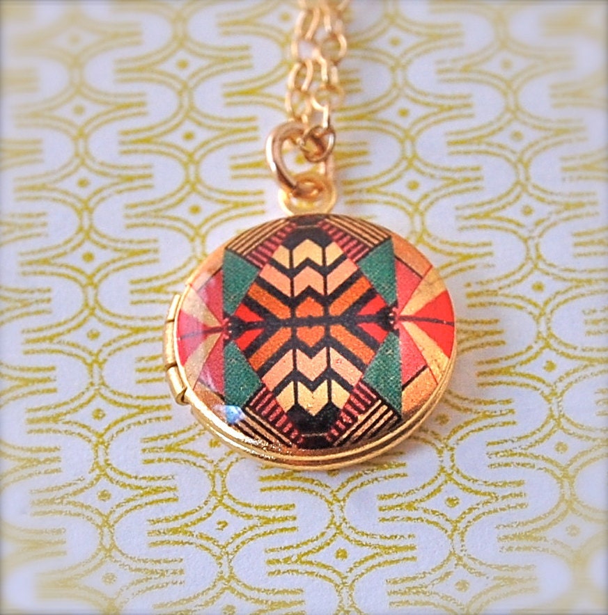 Mini Locket Kaleidoscope - Vintage - Gold