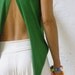 Convertible top or 3  ways to wear your summer top in spring green
