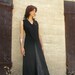 Maxi black tunic- ZIP TUNIC Maxi-womens tunic-Womens tailored vest-Office fashion-Office wear- plus size -Sleeveless Womens jacket in black