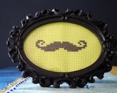 Handlebar Moustache in Black Frame