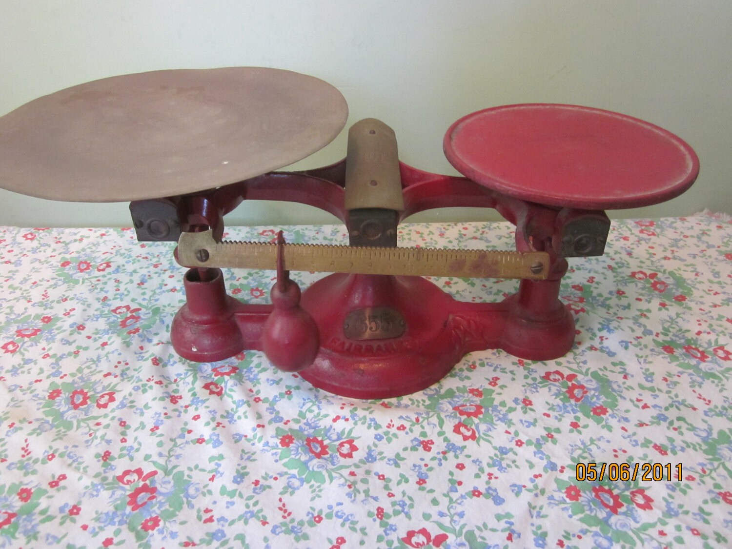 Antique Fairbanks Cast Iron Bakers Scale by thegypsytrunkvintage