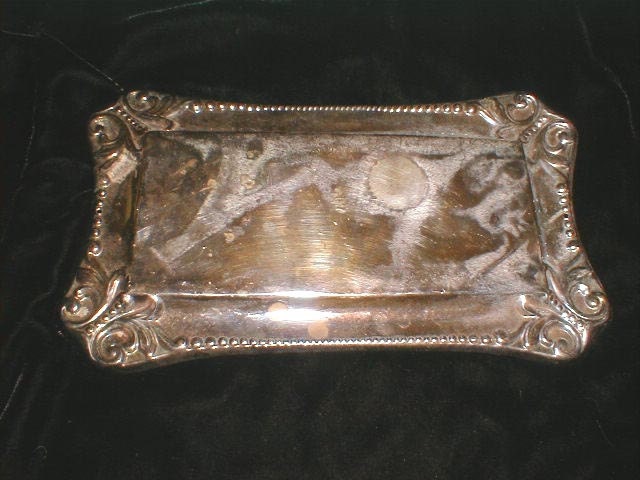 Antique Unusual Victorian Ornate Silverplated Plaque Casket Hardware