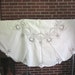 Vintage Beautiful Ecru Linen Madeira 66 Inch Round Tablecloth