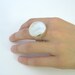 The Ice Galaxy - sterling silver and glass ring