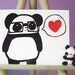 Nerdy Panda Love 8x10 Glossy Print