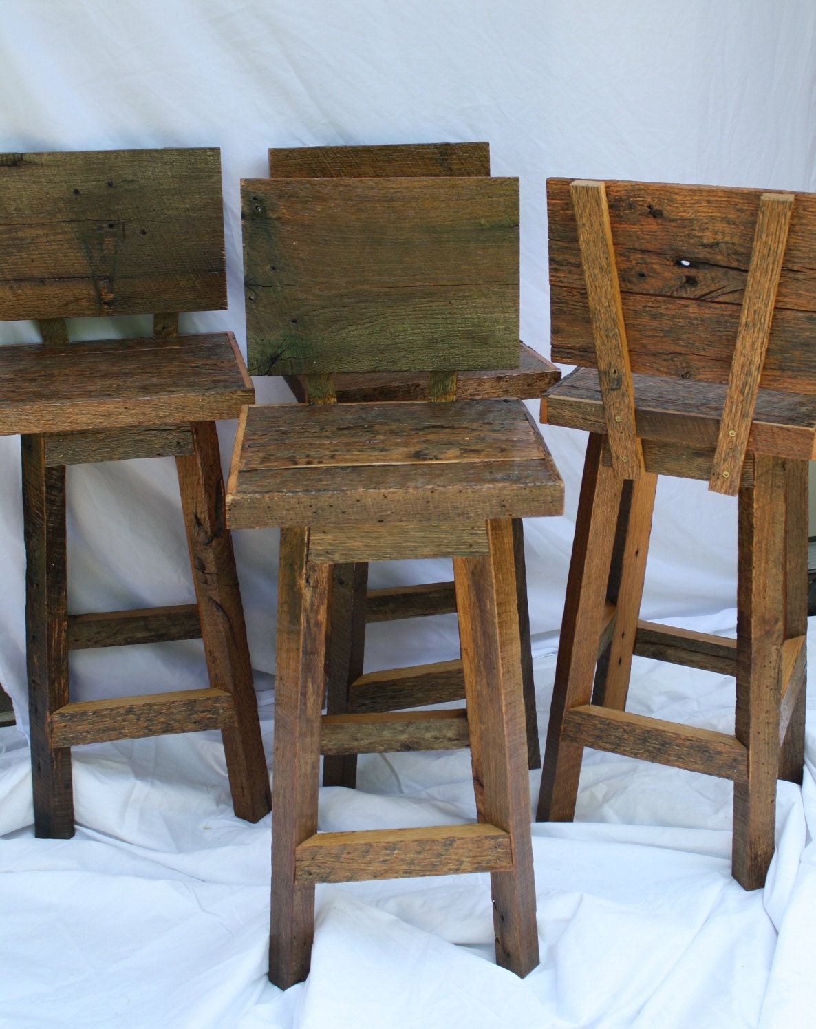YOUR Custom Order Handmade Bar Stools with Backs with 24" Seats