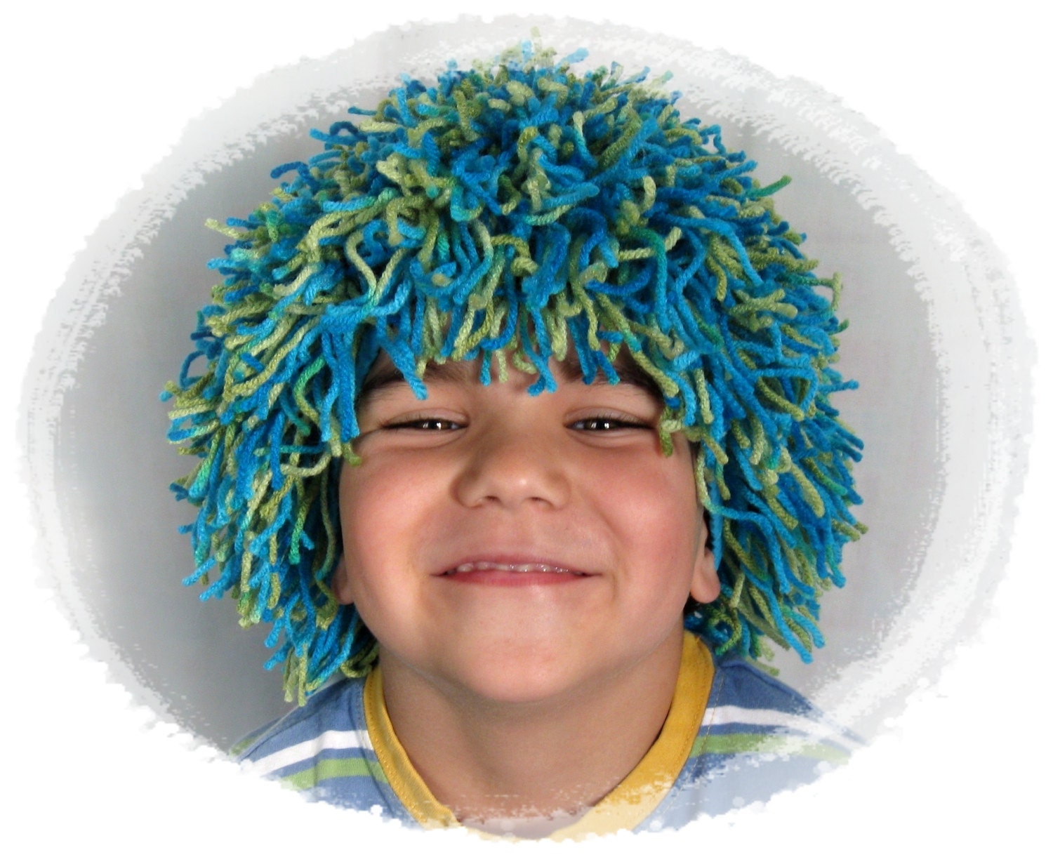 Banana berry yarn wig for kids - Just for fun -