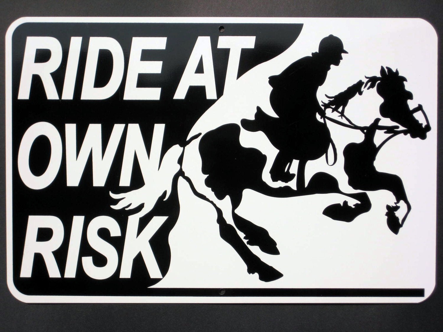 Items similar to Ride at Your Own Risk Equine Liability Sign on Etsy