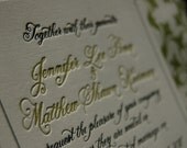 Letterpress Wedding Invitation featuring Hand Calligraphy DEPOSIT