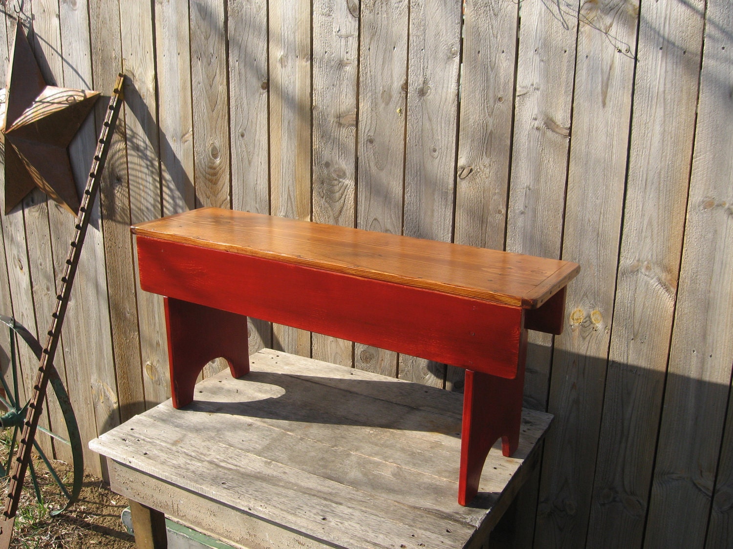 Handmade Bench Pine Upscale Primitive custom orders welcome