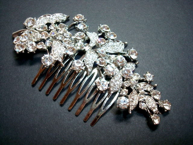 Crystal rhinestone bridal hair comb, wedding jewelry, wedding hair comb, fascinator, head piece