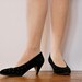 1980s Pappagallo black suede studded pumps / size 6