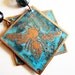 Etched Copper Earrings Wasps