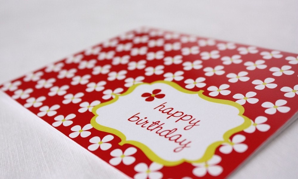 Bright Flower Set of Six Birthday Cards