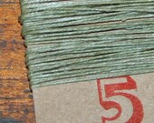 5 yards SAGE waxed Irish linen thread