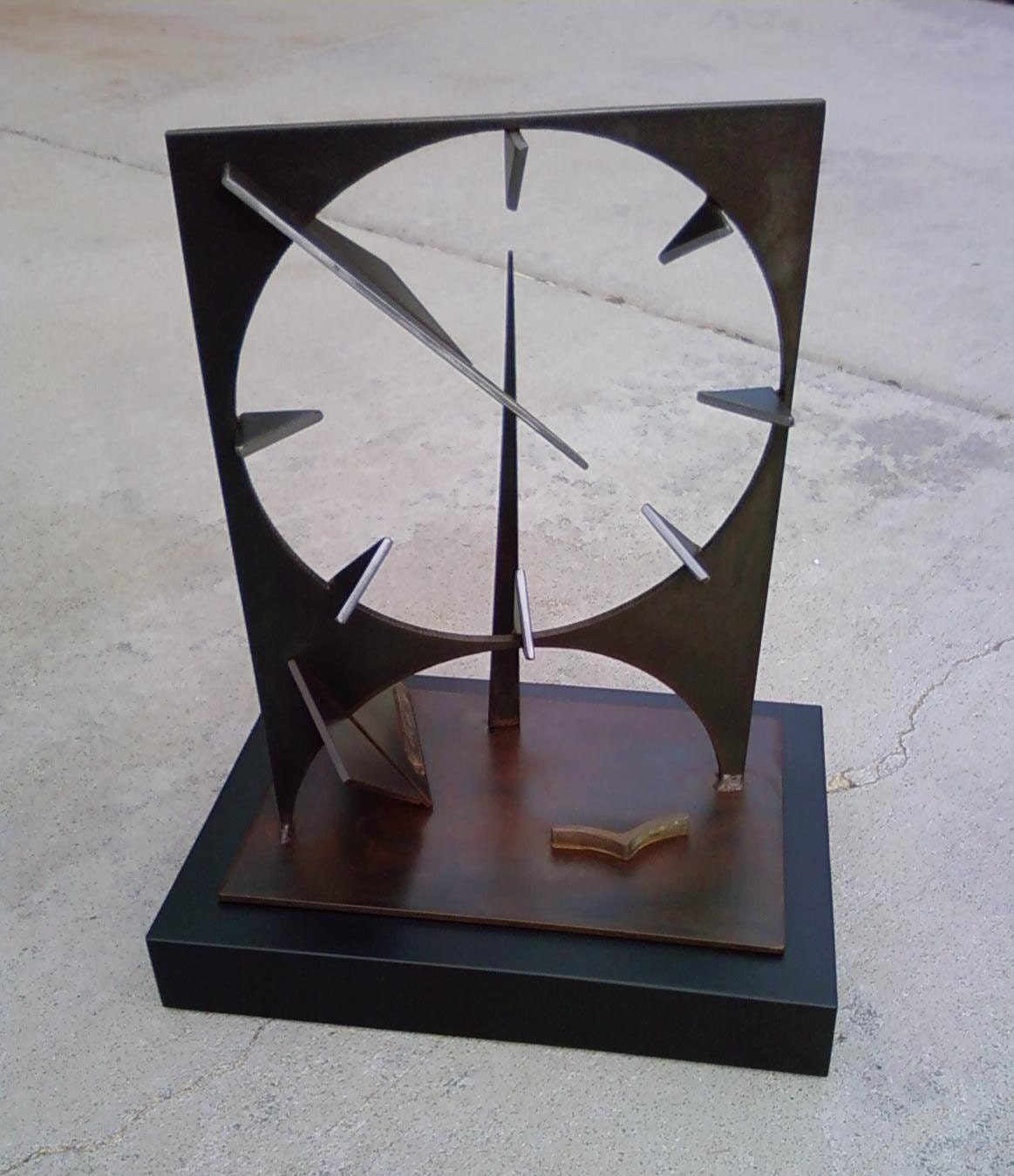 Steel Abstract Clock