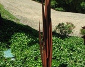 garden art abstract steel sculpture titled "Iris"