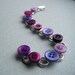 Winter Berries. Handmade Purple Button Bracelet.
