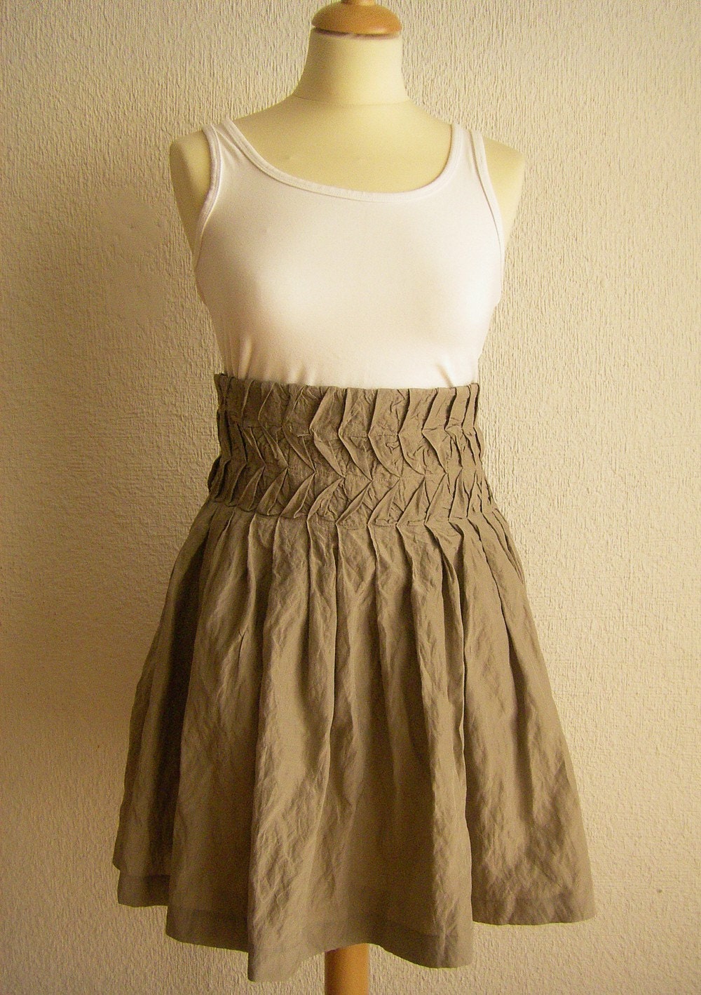 Origami in Ecru Skirt