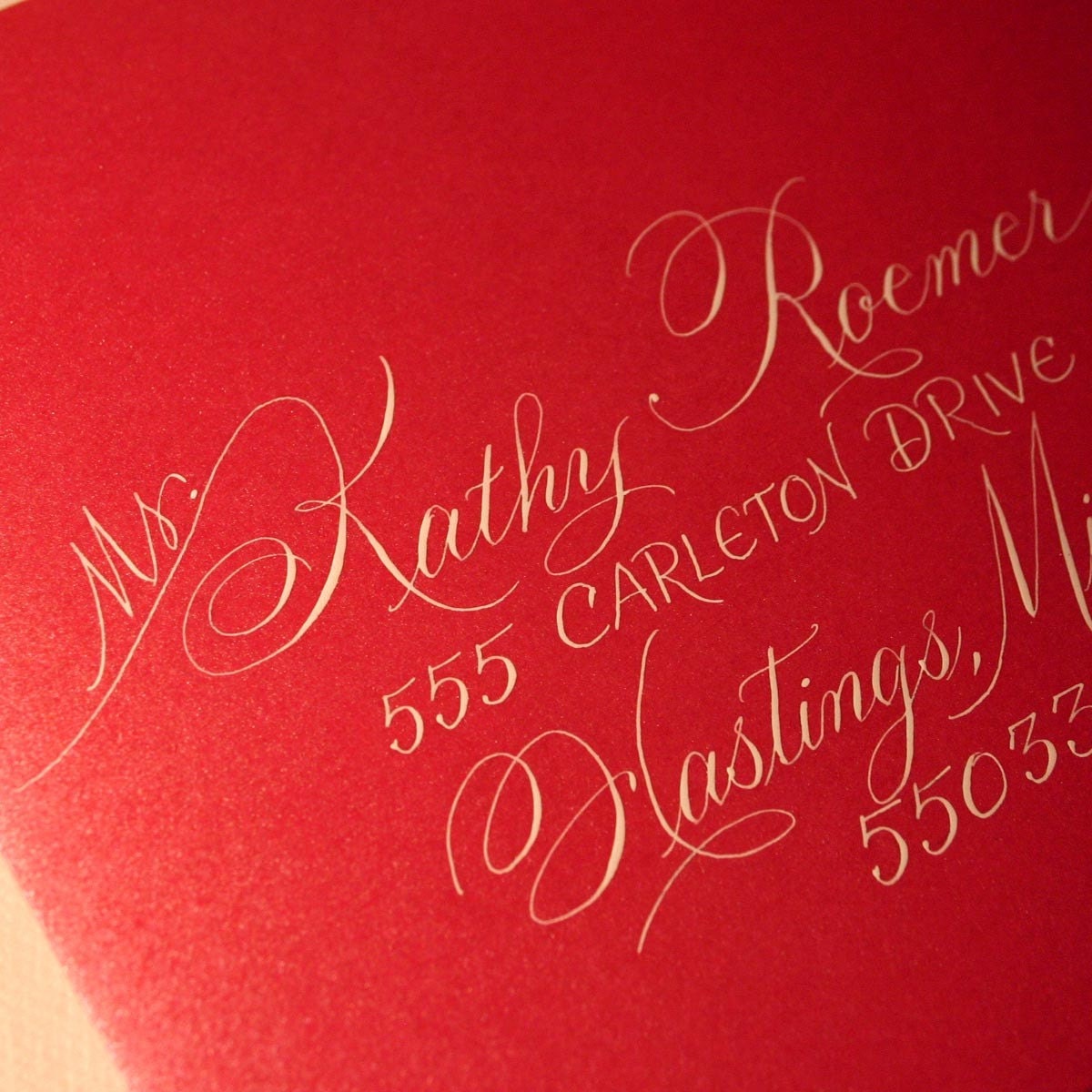 Calligraphy Wedding Envelope Addressing, STYLIZED SCRIPT, Dip Pen and Ink