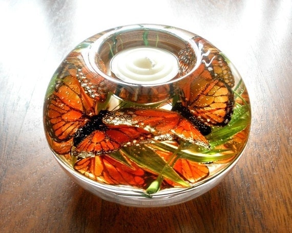 Monarch Butterfly Candle Holder