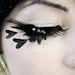 RESERVED for Milka Amnesia - Heart of Darkness - Decadent Feather Eyelashes w/ Black Hearts and Swarovski Crystals