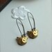 Twin Owls - Brass Earrings