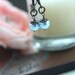 Set of Five (5) Pairs of Bridesmaid Earrings. Light Blue Swarovski Pearl Leverback Antique Brass  Earrings. Vintage Style. Bridesmaid Gift.