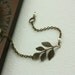 An Oxidized Brass Leaf Bracelet. Bridesmaids Bracelet. Gifts for Sisters. Vintage Wedding. Classic and Feminine. Autumn Inspired.