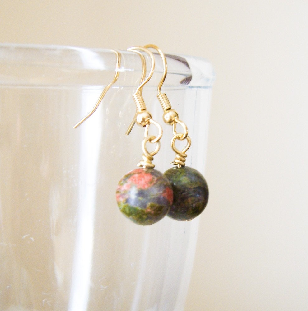 Classical Unakite Earrings - Only One Pair