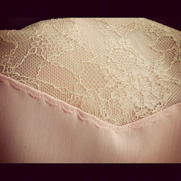 Pin-Up Girdle Garter Skirt Cotton Candy Pink Lacy Vintage Style Open Bottom