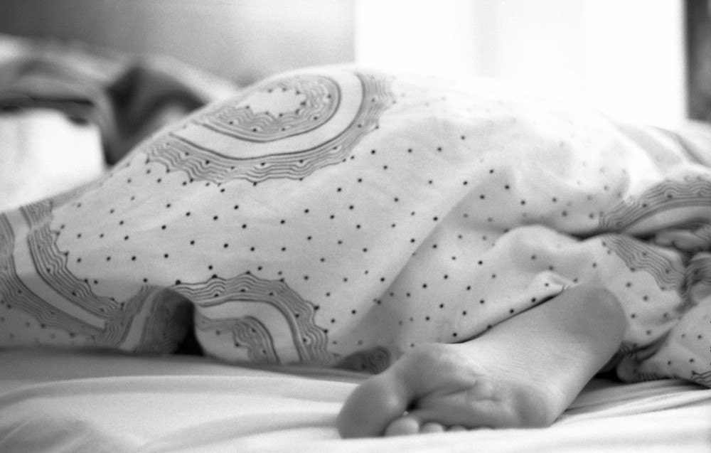 The Sleeper. 8 x 12 black and white film photograph