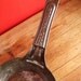 60s Cold Handle Cowboy Skillet. Vintage Hammered Cast Iron Pan