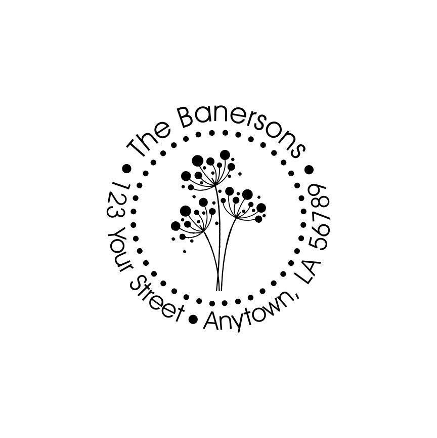 Personalized Custom Made Return Address Rubber Stamps R81