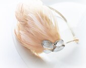 Pastel Feather Headband with Rhinestones Feather CHiC Headband TRIO Rhinestone - Wedding Bridal -Prom Dance Photography Prop
