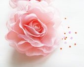 Pink Rose Bridal hair Clip Bidesmaid Gift Flower Girl Hair Clip