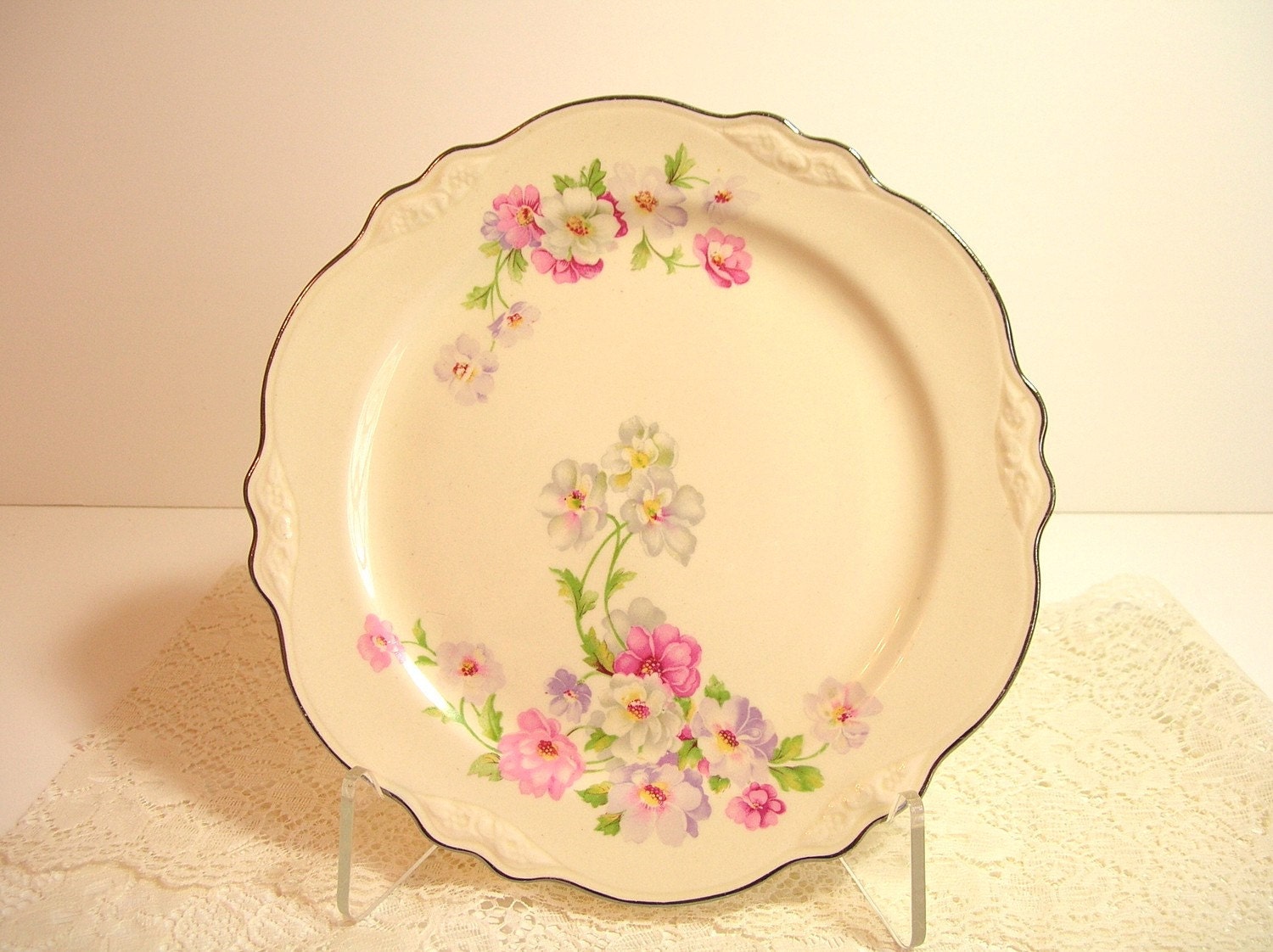 Homer Laughlin Vintage Floral Plate