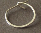 Men's Earring, Sterling Silver, Single Hoop Earring - Single Guy's Hoop Earring