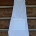 Linen Apron White with Ruffle Pocket