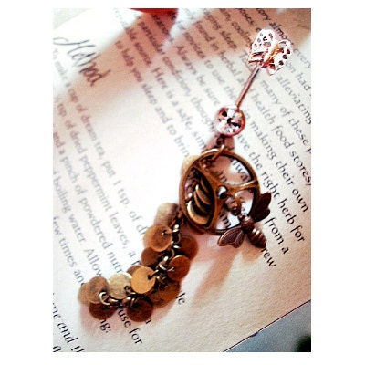 Steampunk Bumble Bee, Butterfly, Navel jewelry