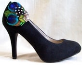 Peacock Feather Shoe Clips - COCO
