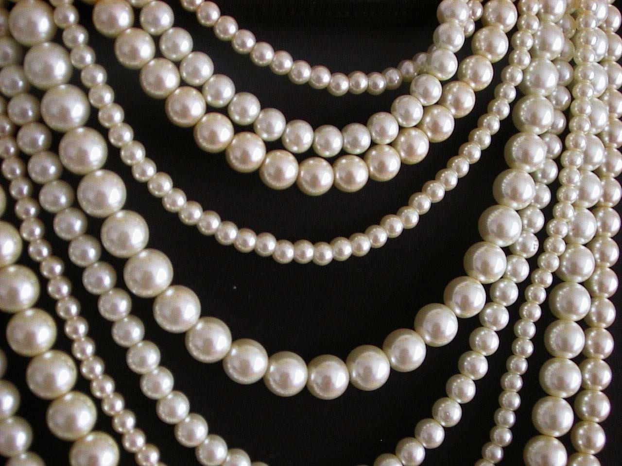 Coco Sophia -- Ivory Swarovski Pearl multi-strand necklace