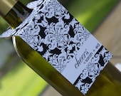 NEW DIY Custom Wine tags for any occasion and in any color in Damask Love Design