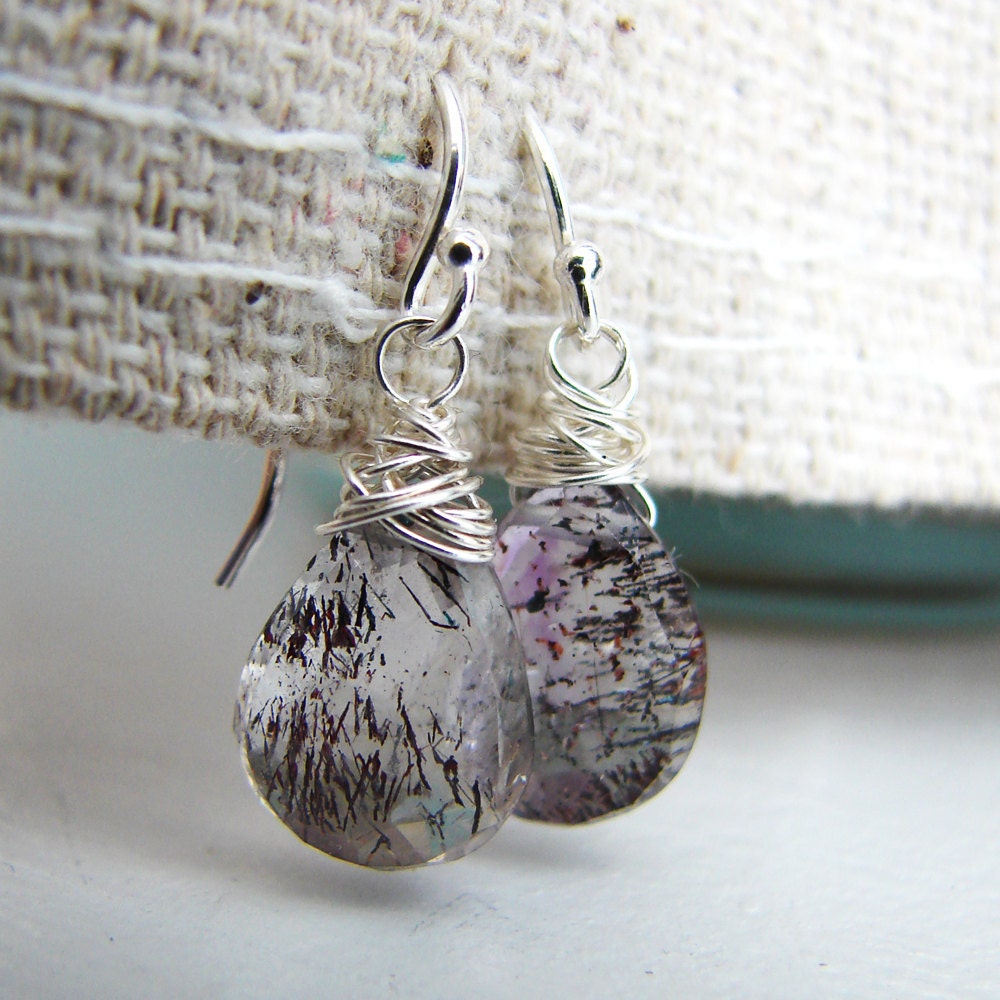 Moss Amethyst Earrings
